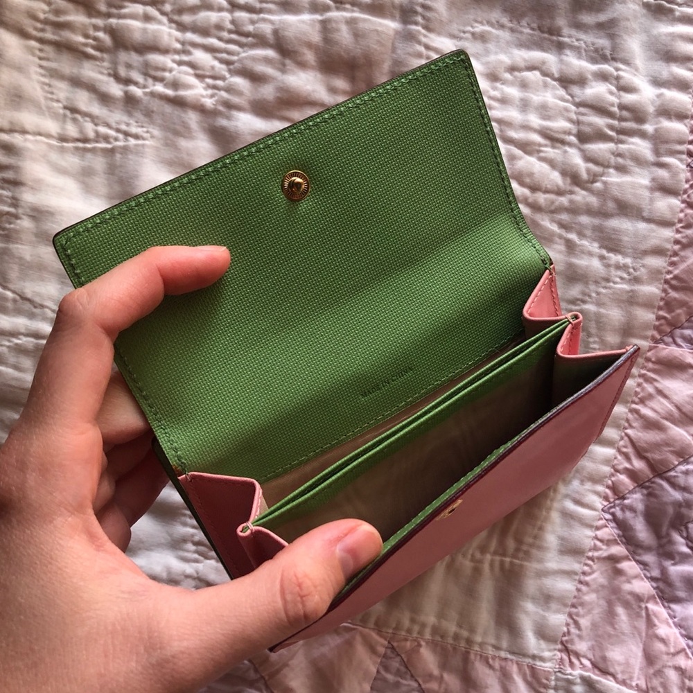 Kate Spade Pink & Green Leather Wallet